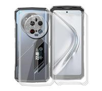 KJYFOANI Custodia per Doogee V40 Pro (6.78") con 3 X Vetro Temperato Pellicola Protettiva, Morbido Silicone Case -Antigraffio Bumper Cover per Doogee V40 Pro - Cristallo