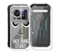 KJYFOANI Custodia per Hotwav Hyper 7 Pro Cover, Trasparente Antiurto Morbida Silicone Protezione Case + 2 Pezzi Vetro Temperato Pellicola Protettiva per Hotwav Hyper 7 Pro (6.60") - DU06