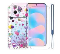 KJYFOANI Custodia per Huawei Nova 16 SE-Trasparente+Vetro-YQ29 | 1 Pezzi Vetro Temperato, Durezza 9H,HD definizione,6.84",Silicone TPU Case,Anti- Impronte,Resistente ai graffi，Antiterremoto