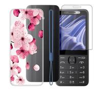 KJYFOANI Custodia per Nokia 215 4G 2026-Trasparente+Vetro-WM113