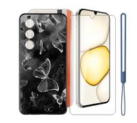 KJYFOANI Custodia per Realme P4x(6.80")-Nero+Vetro-W17