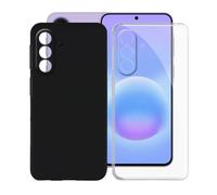 KJYFOANI Custodia per Samsung Galaxy Quantum7(6.70")-Trasparente+Nero,2 Pezzi