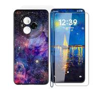 KJYFOANI Custodia per TCL NxtPaper 60 Ultra Cover e 1 Pezzi Pellicola Vetro Temperato, Nero Morbido Silicone TPU Case Antiurto Bumper per TCL NxtPaper 60 Ultra (7.20") -WMA511