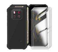 KJYFOANI Custodia per Ulefone Armor 22 Pro(6.58")-Nero+Vetro | 4 Pezzi Vetro Temperato, Durezza 9H,HD definizione,Silicone TPU Case,Anti- Impronte,Resistente ai graffi，Antiterremoto