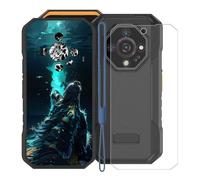 KJYFOANI Custodia per Ulefone Armor X32 PRO Cover e 1 Pezzi Pellicola Vetro Temperato, Nero Morbido Silicone TPU Case Antiurto Bumper per Ulefone Armor X32 PRO (5.65") -Liberazione
