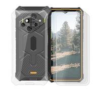 KJYFOANI Custodia per Ulefone RugKing 3 PRO (6.56") Cover Trasparente Morbida Silicone TPU Case Antiurto Bumper + 3 Pezzi Vetro Temperato Pellicola Protettiva - Cristallo