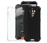 KJYFOANI KJYF Custodia Cover + Pellicola Protettiva Vetro Temperato per Oukitel WP5 PRO (5.50"), Protezione in Silicone Morbido Nero TPU Case Ultra Sottile - Nero