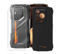 KJYFOANI per Blackview Oscal Pilot 3 Cover e 2 Pezzi Pellicola Vetro Temperato, Nero Morbido Silicone TPU Bumper Case Antiurto Custodia per Blackview Oscal Pilot 3 (6.78") - Nero
