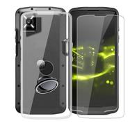 KJYFOANI per Crosscall Core M6E (5.99") Custodia e 1 Pezzi Vetro Temperato Pellicola Protettiva, Ultra Sottile Morbido Silicone AntiGraffio Cover + Staffa ad Anello - Trasparente