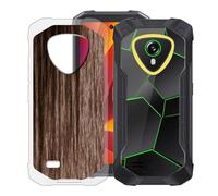 KJYFOANI per Cubot KingKong Mini 4 (4.70") Custodia, Trasparente Morbido Silicone Protettiva Case, Ultra Sottile Anti-Graffio TPU Bumper Cover per - Stili di legno