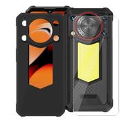KJYFOANI per Oukitel WP53 Pro (6.52") Custodia + 1 Pezzi Vetro Temperato Pellicola Protettiva, Nero Morbido Silicone Protezione Case AntiGraffio Cover per- Nero
