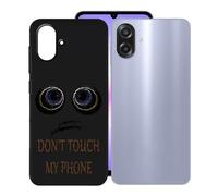 KJYFOANI per Samsung Galaxy A07 4G (6.70") Cover, Nero Morbido Silicone Ultra Sottile TPU Protezione Case, Antiurto Anti-Graffio Bumper Custodia per - Non toccarmi A