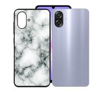 KJYFOANI per Samsung Galaxy A07 4G (6.70") Cover, Nero Morbido Silicone Ultra Sottile TPU Protezione Case, Antiurto Anti-Graffio Bumper Custodia per - Marmo