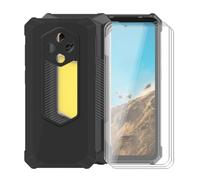 KJYFOANI per Ulefone RugKing 5 PRO Cover e 3 Pezzi Pellicola Vetro Temperato, Nero Morbido Silicone TPU Bumper Case Antiurto Custodia per Ulefone RugKing 5 PRO (6.78") - Nero