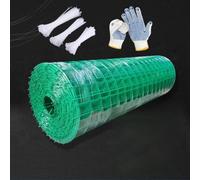 KJYUN Rete Metallicas Plastificata Multiuso per Progetti di Giardinaggio Fai da Te Contenimento Animale e Sicurezza del Cantiere(2x30m,2mm)