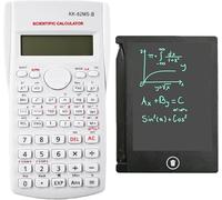 KK-82MS-B/KK-82MS-D Calcolatrice scientifica portatile di ingegneria con blocco note, con tablet di scrittura cancellabile LCD da 4,4 pollici, calcolatrice portatile professionale per ufficio, scuola