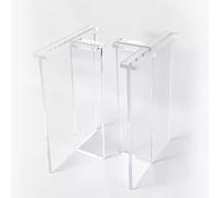KK-GGL Dexule - Set di 2 gambe da scrivania in acrilico a forma di T, eleganti gambe per mobili in acrilico trasparente, per la casa, fai da te, gambe per tavolo da pranzo, per panca, decorazione per