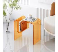 KK-GGL Moderno tavolino da caffè in acrilico, elegante comodino trasparente, tavolino semplice e speciale, tavolino per soggiorno, 45 x 30 x 45 cm, tavolino piccolo per decorazione, tavolino da