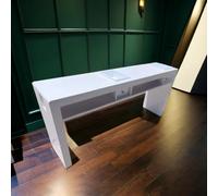 KK-GGL Semplice Tavolo Da Manicure, Scrivania Per Unghie Bianca Con Cassetti Di Stoccaggio, Scrivania Per Salone Per Unghie Per Negozio Di Manicure, Scrivania Della Stazione Di Lavoro,180cm