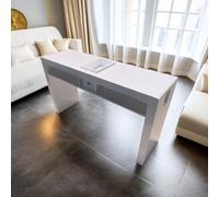 KK-GGL Semplice Tavolo Da Manicure, Scrivania Per Unghie Bianca Con Cassetti Di Stoccaggio, Scrivania Per Salone Per Unghie Per Negozio Di Manicure, Scrivania Della Stazione Di Lavoro,140cm