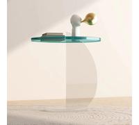 KK-GGL Tavolino rotondo in acrilico, tavolino multifunzionale per divano, tavolino piccolo rotondo moderno, elegante comodino, tavolino decorativo per soggiorno, 45 x 45 x 56 cm, verde