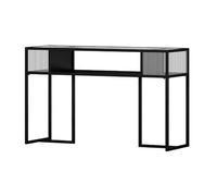 KK-GGL Tavolo Da Manicure in Vetro Temperato, Scrivania Per Unghie Professionale Con Scaffale Aperto, Scrivania Di Workstation Di Manicure in Vetro A Strisce Pesanti Per Tecnologia Per Unghie,100cm