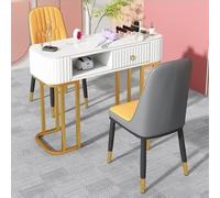 KK-GGL Tavolo Da Manicure Moderno, Postazione Per Unghie Per Mobili Da Salone Di Bellezza, Scrivania Per Unghie Con Ripiani Aperti, Postazione Per Unghie Da Salone Di Bellezza Con Cassetti,White 80cm