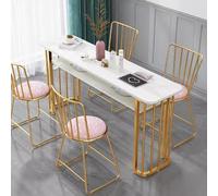 KK-GGL Tavolo Da Manicure Professionale, Workstation Di Scrivania Per Unghie in Stile Semplice, Scrivania Per Trucco Per Unghie Con Scaffale Aperto, Stazione Per Unghie Del Salone Spa,A 140cm