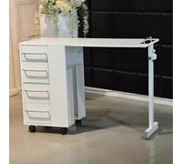 KK-GGL Tavolo Da Manicure Rotolante, Banco Di Unghie Mobili Per Tecnologia Per Unghie, Scrivania Di Tecnologia Di Manicure Portatile Con 4 Cassetti, Mobili Multifunzionali Per Salone Di Bellezza