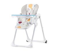 kk Kinderkraft, Seggiolone YUMMY, Ergonomico, Confortevole, Reclinabile, Pieghevole, con Altezza Regolabile e Poggiapiedi, Doppio Vassoio Staccabile, per Bambini da 6 mesi a 3 anni, Multicolore