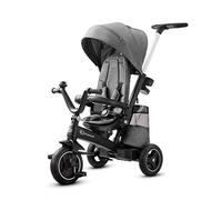 kk Kinderkraft Triciclo EASYTWIST, Passeggino con Maniglione, Sedia Girevole 360 Gradi, per Bambini da 9 Mesi fino a 5 Anni, Grigio