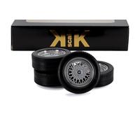 KK SCALE 1/18 MODELLISMO AUTO STATICO ACCESSORI SET 4X CERCHI RUOTE BMW SERIE 6