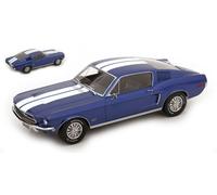 KK Scale FORD MUSTANG GT FASTBACK 1968 BLUEMETALLIC/WHITE 1:18