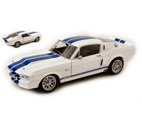 KK Scale FORD MUSTANG SHELBY GT500 1967 WHITE/BLUE 1:12