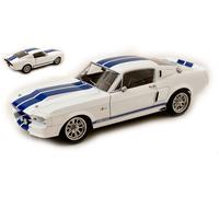 KK SCALE KKDC120172 FORD MUSTANG SHELBY GT500 1967 WHITE/BLUE 1:12 Modellino