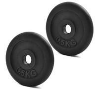 KK Set di dischi in ghisa per bilancieri da 2,5 cm, 2 dischi da 2,5 kg, 5 kg o 10 kg, per la casa (2 x 0,5 kg = 1 kg)