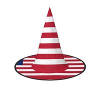 KKAFGBV Bandiera liberiana Halloween stampato cappello da mago gotico, accessori da strega, mascherata, cosplay e decorazioni per feste
