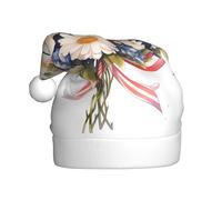 KKAFGBV Bandiere classiche e fiori stampati Natale, per feste di Natale e regali, cappello da neve invernale