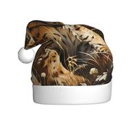 KKAFGBV Classico leopardo in cerca di prede stampato Natale, per feste di Natale e regali, cappello invernale da neve