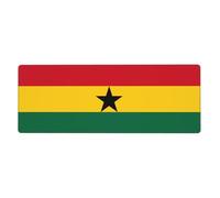 KKAFGBV Tappetino per mouse con stampa bandiera del Ghana, 30 x 80 cm, antiscivolo e impermeabile, per tastiera, computer