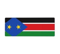 KKAFGBV Tappetino per mouse con stampa bandiera del Sud Sudan, 30 x 80 cm, antiscivolo, impermeabile, per tastiera, computer