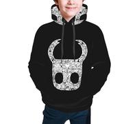 KKARNXOR Hollow Game Knight Maglione Largo per Ragazzi con Cappuccio, Stampato in 3D, a Maniche Lunghe, Adatto per Ragazzi e Ragazze, Taglia L