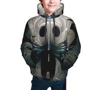 KKARNXOR Hollow Game Knight Maglione Largo per Ragazzi con Cappuccio, Stampato in 3D, a Maniche Lunghe, Adatto per Ragazzi e Ragazze S