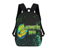 KKARNXOR Zaino Dash da gioco Geometry, Zaino nero leggero e regolabile con tasche laterali in rete per viaggi e sport all'aria aperta, Borsa per laptop di grande capacità per ufficio aziendale