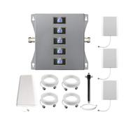 KKBSTR Amplificatore 4G 5G Ripetitore 4G 5G, 5 Bande 800/900/1800/2100/2600MHz, Tre Antenne Interne