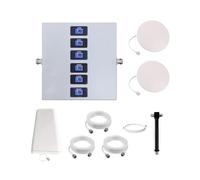 KKBSTR Ripetitore Segnale Cellulare 2G/3G/4G/5G, 6 Bande 700/800/900/1800/2100/2600MHz, Due Antenne Interne