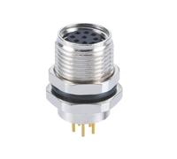 KKCZOFMJ 10 Pezzi M8 Plug Front Mount PCB Connector Impermeabile A Coding A 8 Pin M8 Panel Mount Aviation Connector