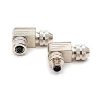 KKCZOFMJ M12 Metallo Assemblato Aviazione Spina Impermeabile 17 Pin Connettore Ad Angolo Retto Gomito IP67 PG7 4-6mm Connettori