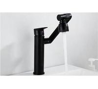 KKCZOFMJ Rubinetto for lavabo Antico Rubinetto for lavabo a Rotazione for Bagno Miscelatore for lavabo for lavabo da Bagno Lavaggio dei Capelli Rubinetto for lavabo Caldo e Freddo(Noir)