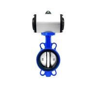 KKCZOFMJ Valvola a Farfalla pneumatica D671X-10/16 Tipo Wafer a Sfera in Acciaio Inox 304, valvola di intercettazione Rapida DN40/50/65/80/100-300(DN65,Spherical Ink Board)